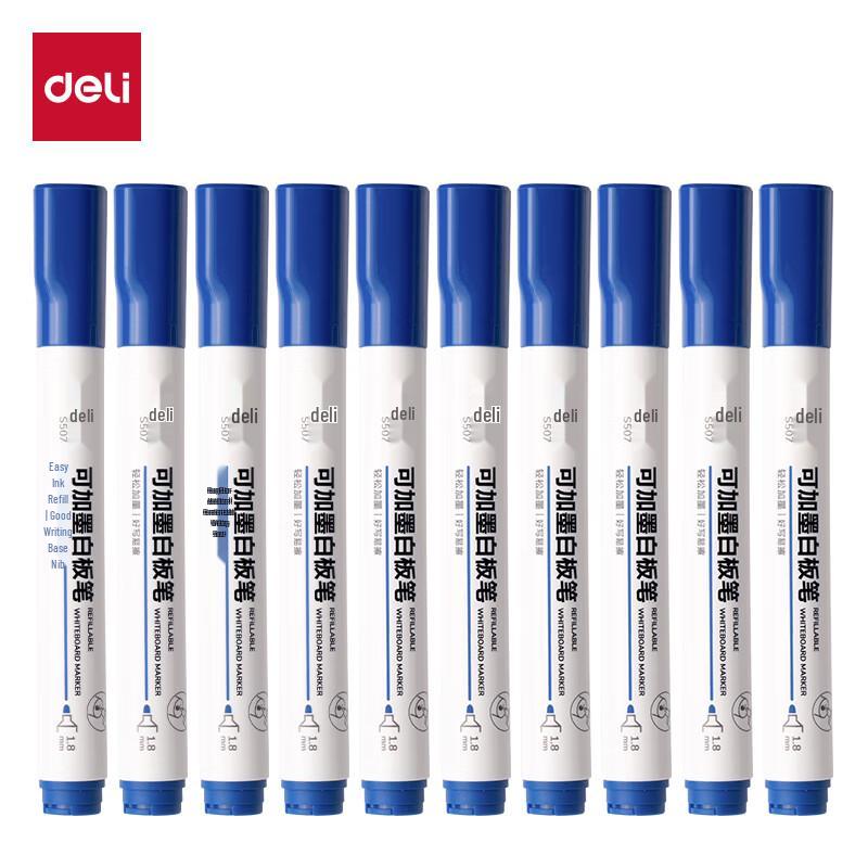 Deli S507 Refillable Whiteboard Markers