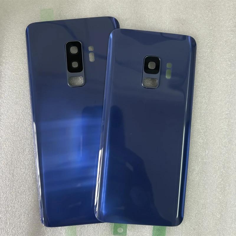 For Samsung Galaxy S9 G960 / S9 Plus G965 SM-G965F Battery Back Cover Rear Glass Panel Housing Case Camera Lens Replace