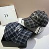 Ins College Style Plaid Baseball Cap England Polished Cotton Cap Men And Women Couple Hat