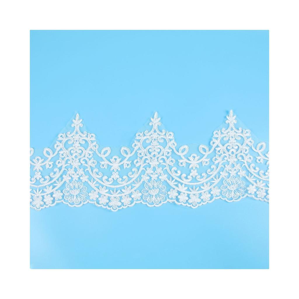 Car Bone Embroidery Lace Width 20Cm Bridal Wedding Dress Mesh Veil Wrist Jewelry Clothing Accessories Materials