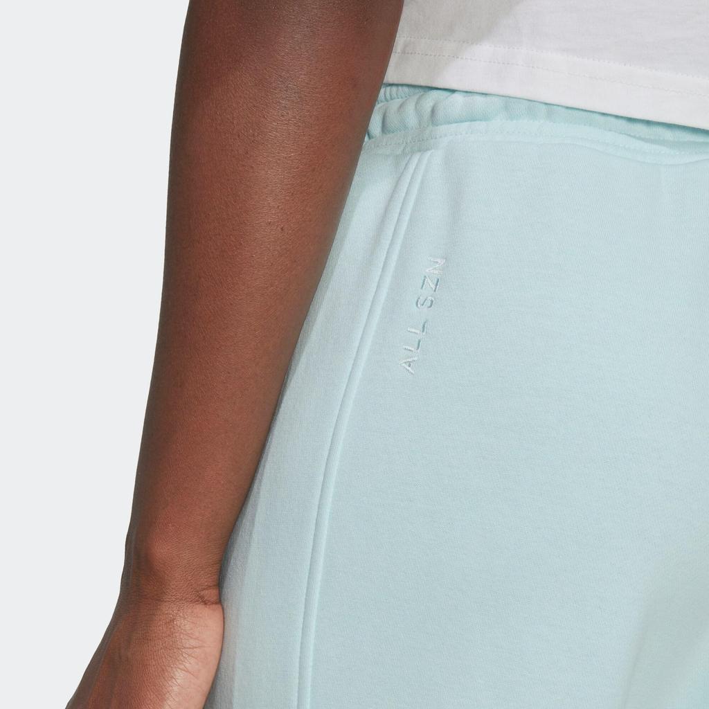 adidas All Season Pants With Embroidered Logo And Drawstring Cuffs Women Bottoms Light-Blue HN4233
