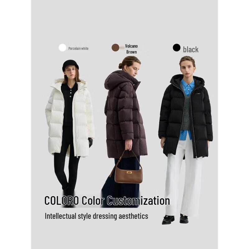 Bingjie Women's Hooded Mid-Length Down Jacket J5400DI70