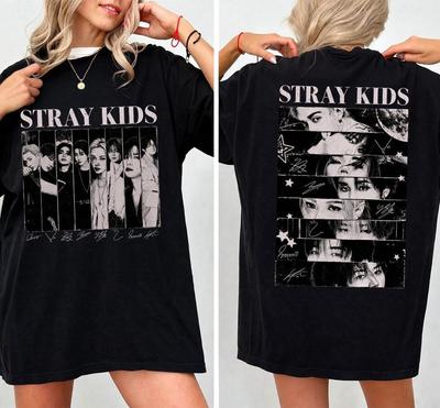 Stray Kids Run It Welttournee 2026 K-Pop Grafik T-Shirt