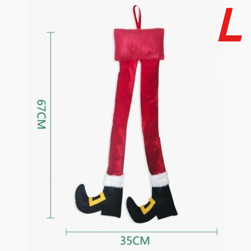 Christmas Decor Car Christmas Elf Santa Legs Decoration for Home Xmas Tree Pendants Ornaments Happy Gifts