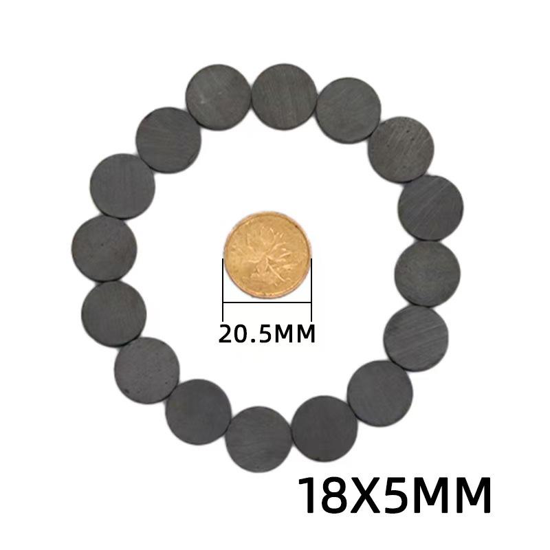 Black Ferrite Cylinder Magnet Ring with Hole - Strong Ring-Shaped Salvage Magnet.