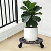 2 Pcs Heavy Cast Iron Plant Caddy,Rolling Plant Stand With 360° Wheels Rustproof Plant Holder For Garden,Patio,Home Decor