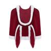 Winter Pure Lust Velvet Rabbit Ears Hooded Red Cape Osply Christmas Themed Clothing Accessories Bow