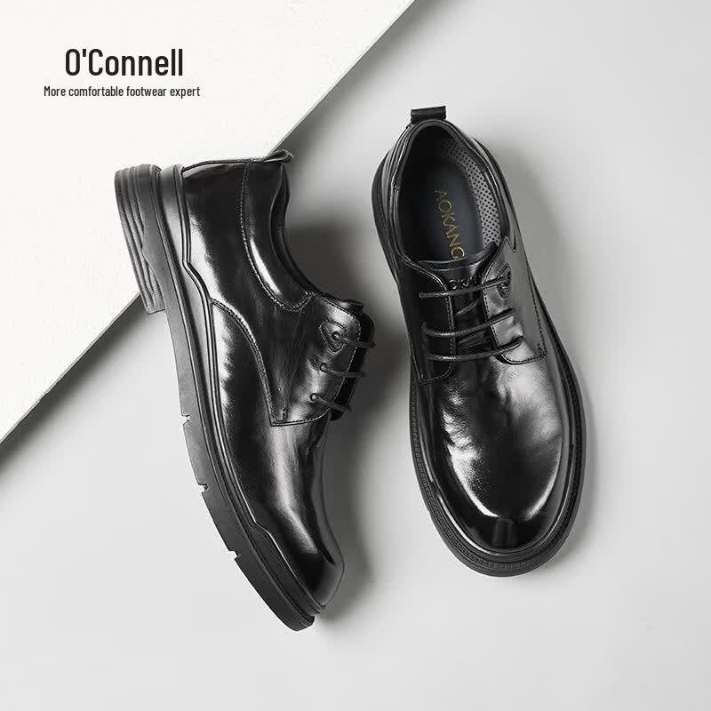 Aokang Men s Formal Lace-up Cowhide Derby Shoes 42 (260mm)