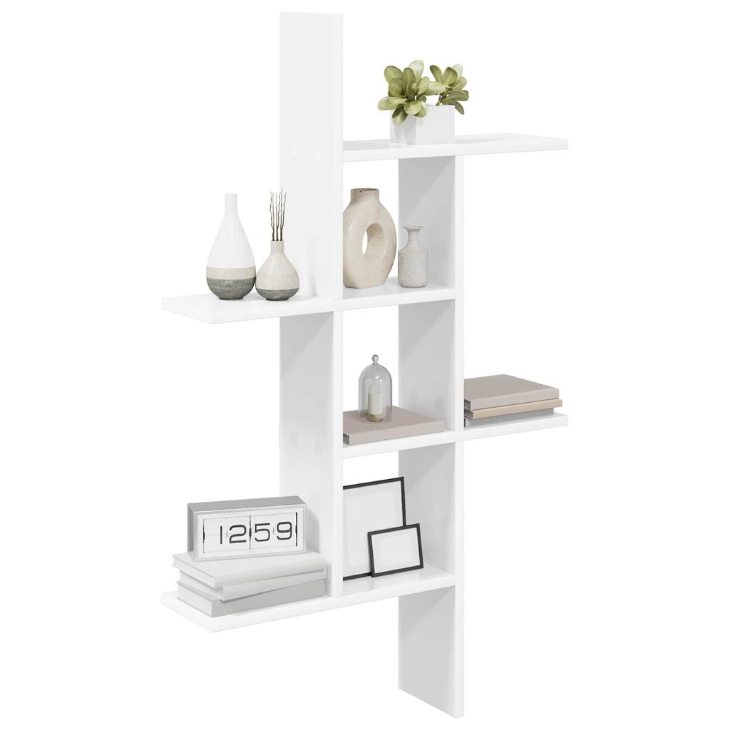 Wall Shelf White 61 x 15 x 102 cm Engineered Wood