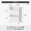 Like-it Storage Box, Small Item Storage, Retort Food Storage Case, Container, Wide, Deep Type x 2 Set (with Casters), White, Approx. W38.8 x D26.8 x H