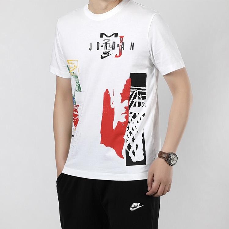 Air Jordan Sport DNA SS20 Printed Short Sleeve TEE Men White Men's CJ6224-100