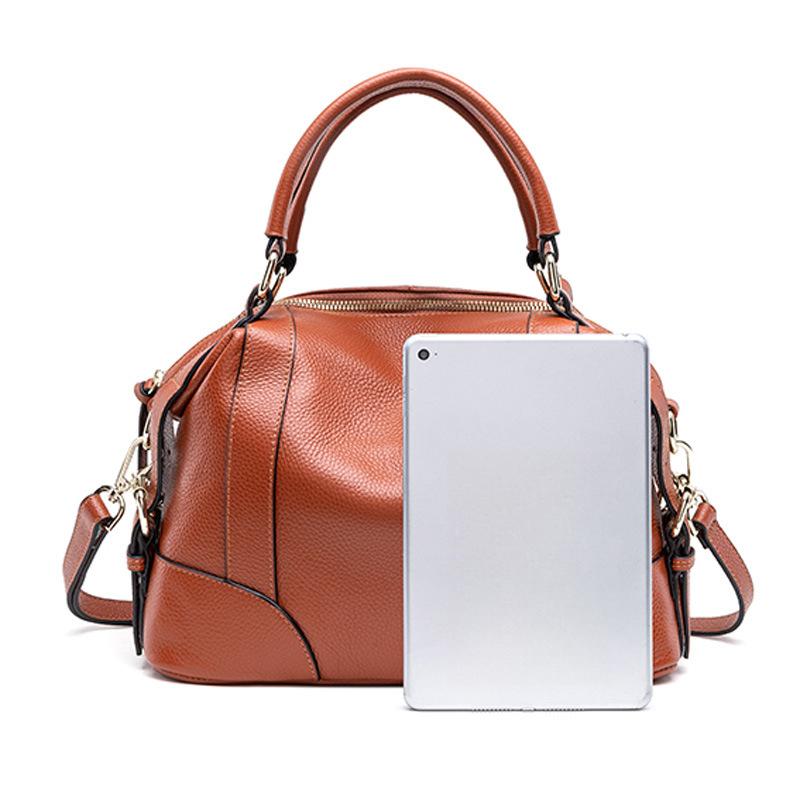 First Layer Cowhide Handbag Temperament Women's Handbag Women's Versatile Leather Shoulder Messenger Women's Bag