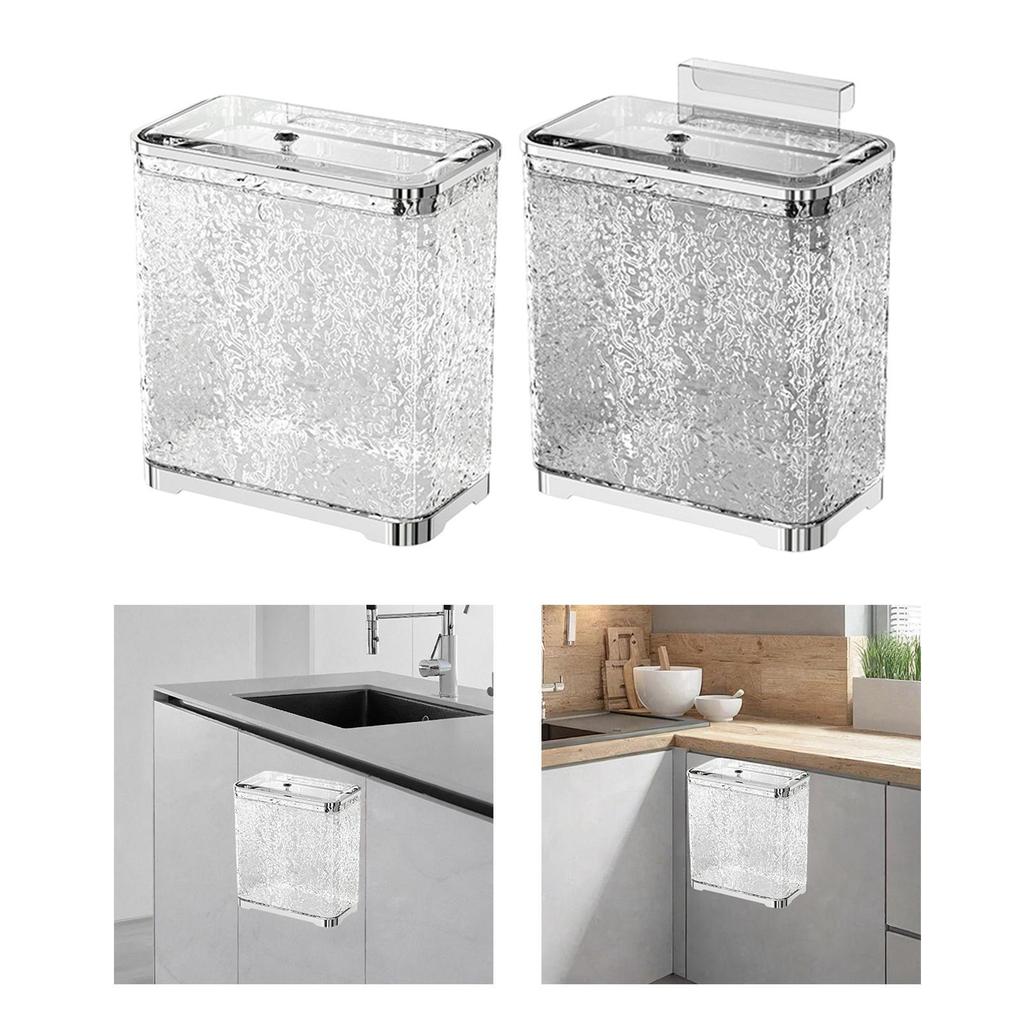 Küchen-Hänge-Mülleimer mit Deckel, versiegelter Aufbewahrungsbehälter, tragbarer Komposteimer für Schranktür, Küche, Schlafzimmer, Schrank, Badezimmer
