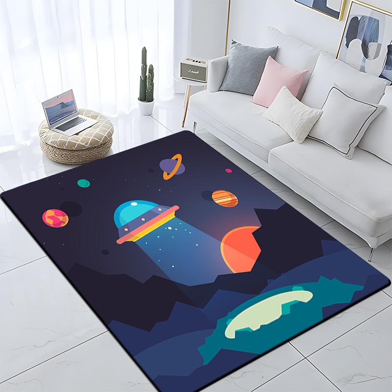 Cartoon astronaut children's room decorative carpet Camping cushion play aera mat  floor mat carpet game area rug floor mats