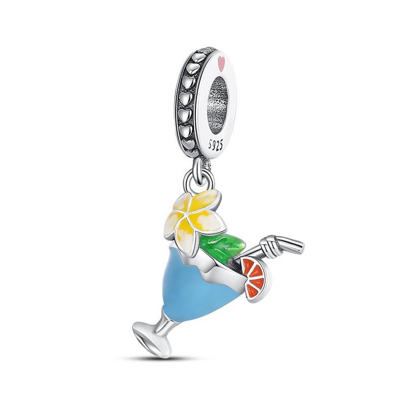 Charms Copper Beer Drink Theme Series Pendant For 3Mm Original Bracelet Necklace Women Luxury Exquisite Diy Jewelry Gift