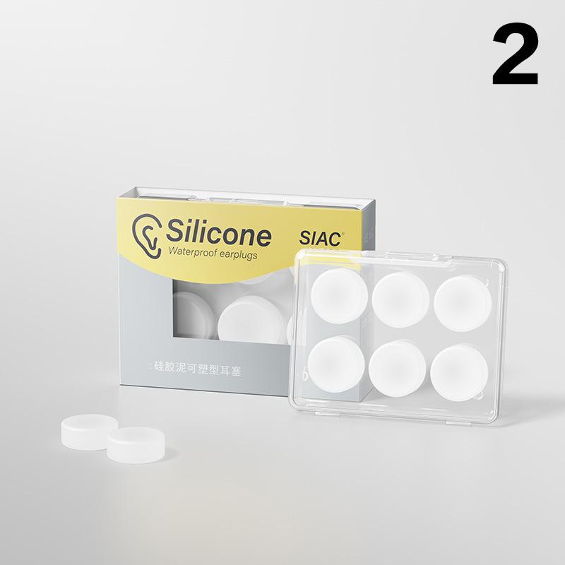 6 st silikonöronproppar Återanvändbara öronproppar för sömn, simning, resor, arbete, studier Brusreducering Flexibla öronproppar