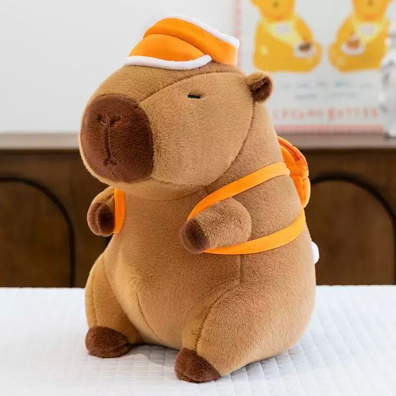 Schattige Capybara Pluche Rugzak Dames Dubbele Schouder Tas Waterrat Boekentas Poppentas Cartoon Internet Beroemd Lelijk Schattig