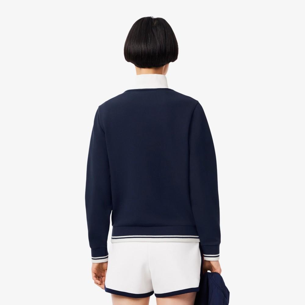 Lacoste Women's Tennis Heritage Half-Zip Sweatshirt SF8634-55NHHW