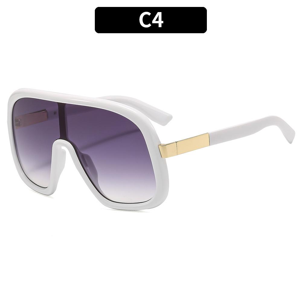 Fashion UV400 Sunglasses One-Piece Large Frame High-End Sun Protection for Women Trendy Personality
