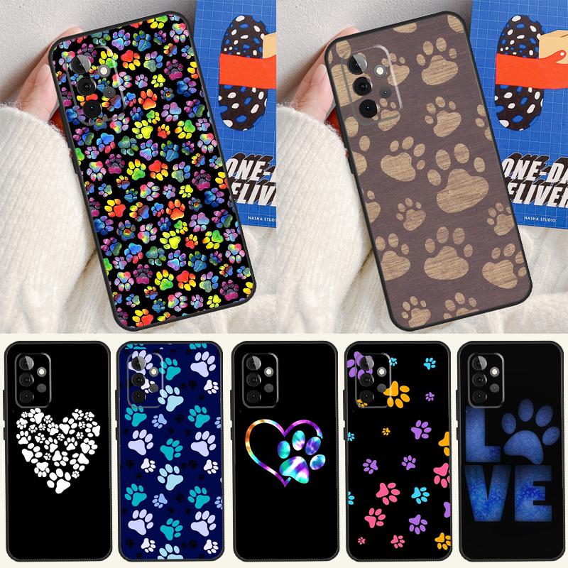 Dog Paw For Samsung Galaxy A05 A06 A16 A54 A34 A14 A55 A35 A15 A53 A33 A13 A22 A32 A52 Phone Case