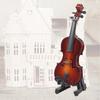 Violin Instrument Pretend Play for Kids Role Furniture Model Toy 1:12 Scale Vintage Violin Play Dollhouses