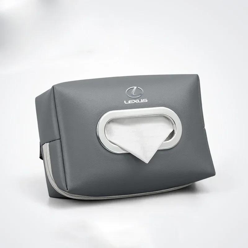 5 Colors Leather Car SeatBack Armrest Box Tissue Storage Bag Interior Practical Decoration Styling Accessories