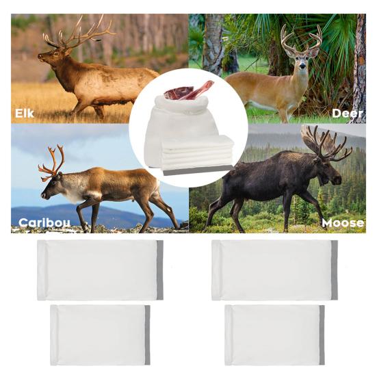 5/6Pcs Hunting Bag with Reflective Tag Breathable Waterproof Elk Bison Bear Meat Bag Multi-purpose Large Capacity Reusable Wild Game Bag