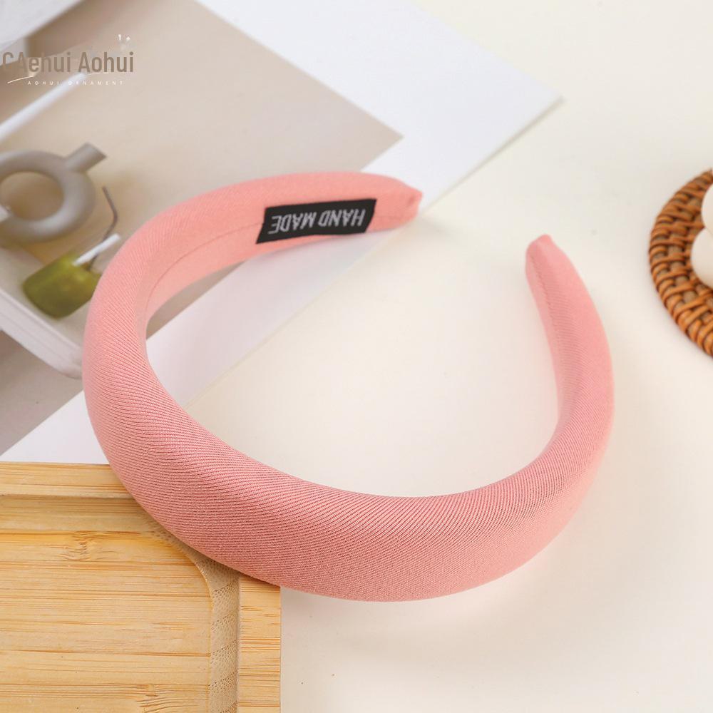 Korean Style Wide Brim Headband: Summer Solid Color Hair Accessory for Women