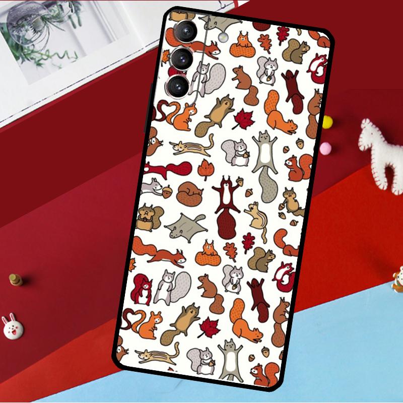 Cartoon Animal Squirrel Funda For Samsung Galaxy S25 S23 S22 S20 S24 Ultra S9 S10 Plus S21 FE S25 FE Phone Case