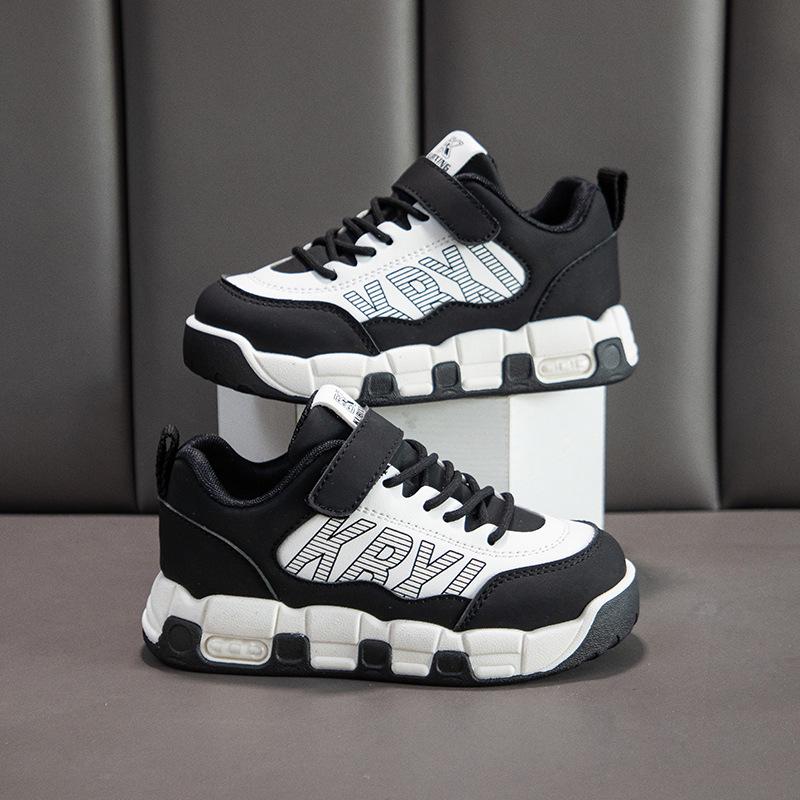 Kids' Waterproof Leather Running Shoes - Non-slip, Soft Sole for Boys & Girls