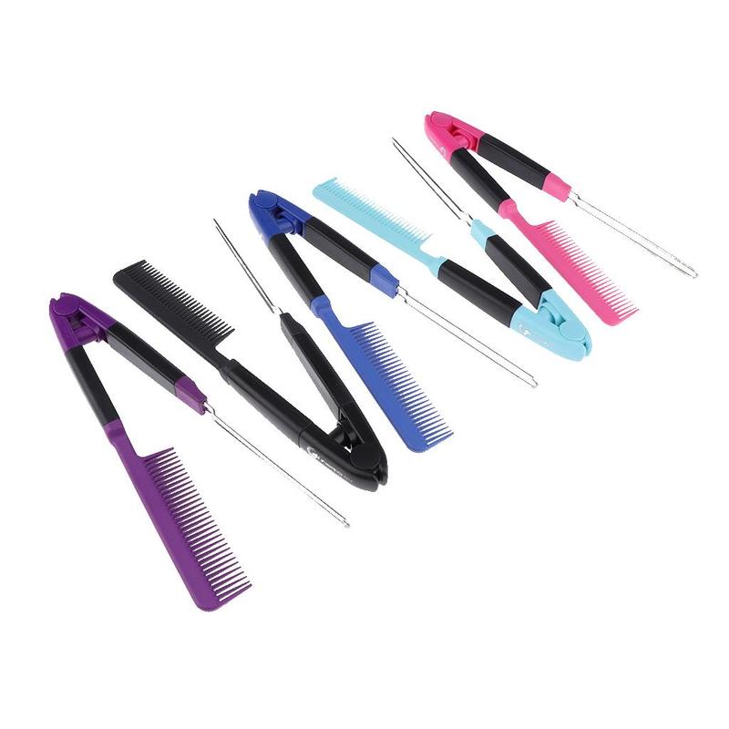 Compact Hair Brush Straightener Plastic Comb Hairdressing Tool for All Hair Types and Salon Accessories