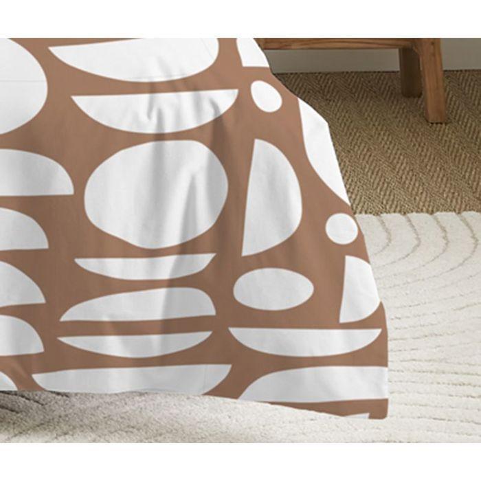 Parure de draps 3 pièces pour lit 90 x 190 cm Mykonos sienne