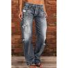 Women's Spring and Autumn Jeans Slim-fit Washed Flared Pants Women's Trousers Trousers