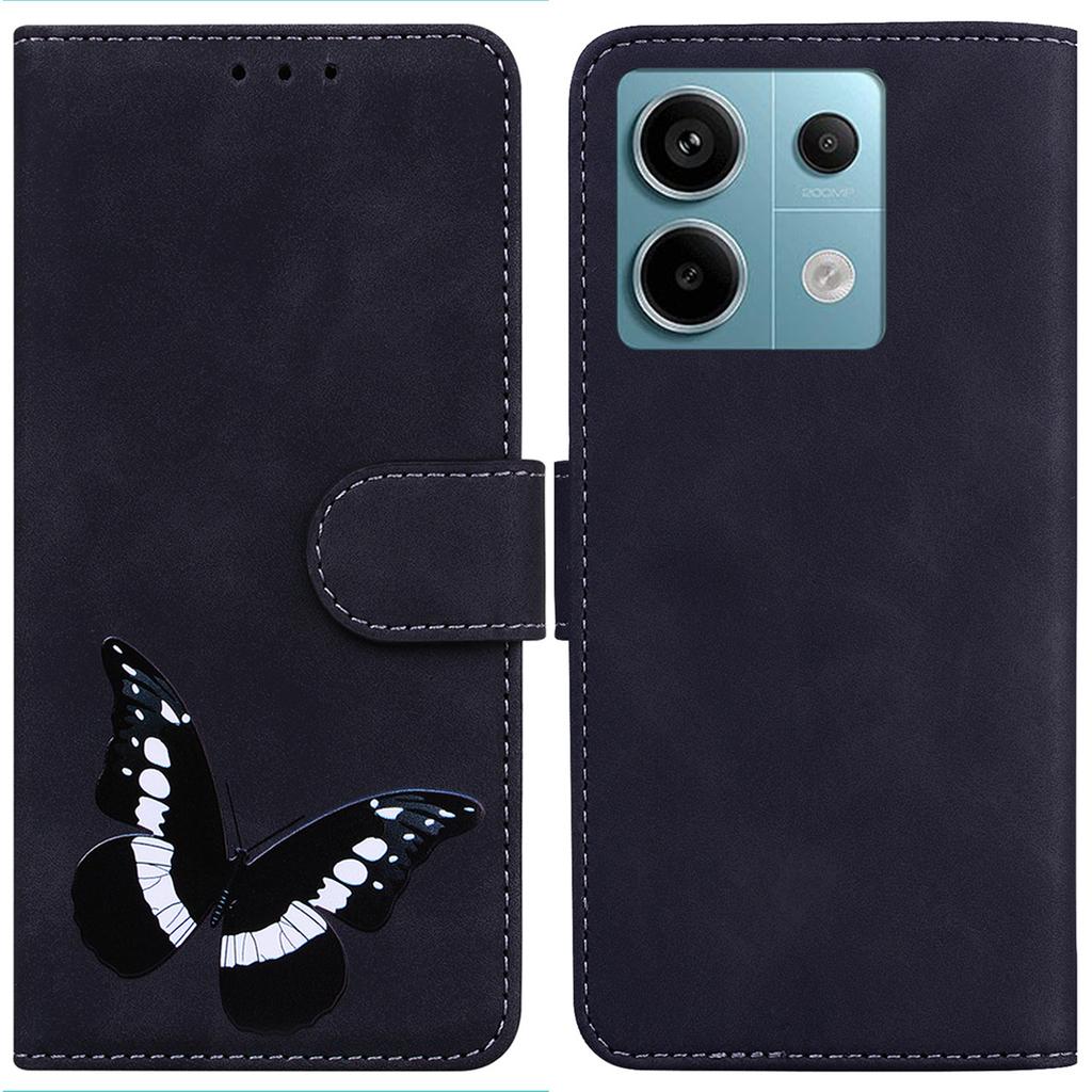 For Xiaomi Redmi Note 13 Pro 5G/Poco X6 5G Case Butterfly Pattern Leather Wallet Cover