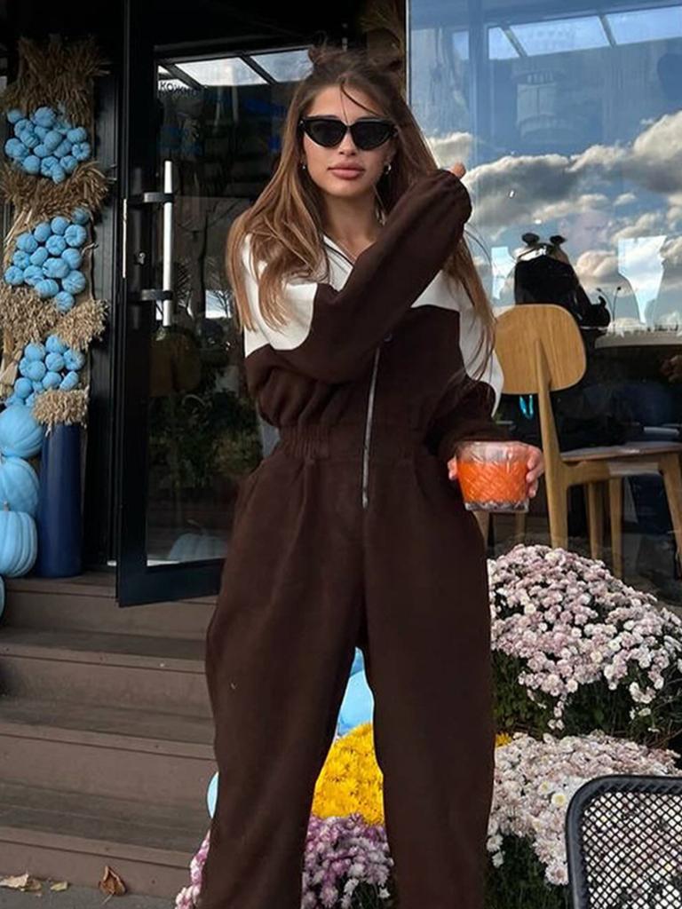 Women's Jumpsuit Casual Contrast Color Jumpsuit