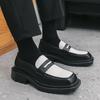 Men's Retro Casual Thick-Soled Leather Shoes with Height Increase