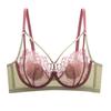 Bra Sexy Hollow Out Bra Memory Titanium Soft Underwire Minimizer Lift Side‑Support Brassiere for Women