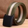 TUSHI Classic Ykk Plastic Buckle High-strength Nylon Elegant Stripe Men Women Canvas Knitted Belt