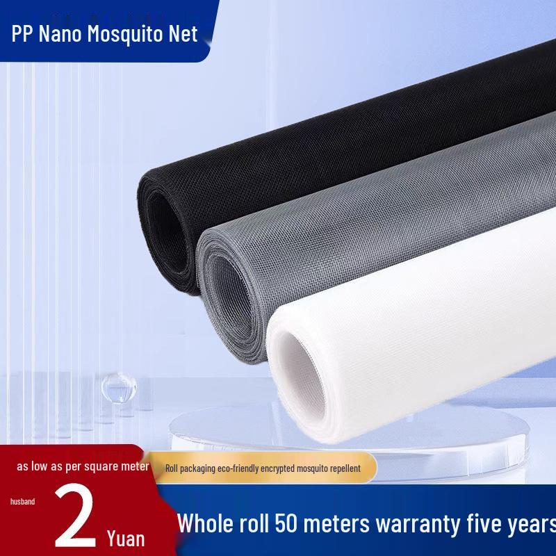 Nano Invisible Mosquito Net for Doors & Windows: High Light Transmission, Breathable, Encrypted Mesh, Easy to Clean.