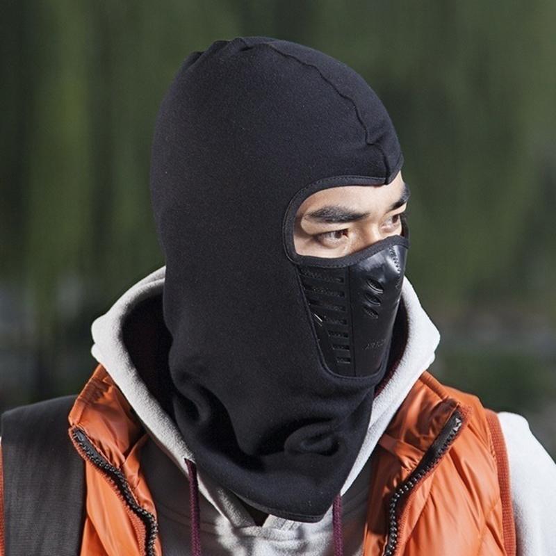 Bike Face Mask Winter Warm Windproof Carbon Filter Thermal Fleece Hat