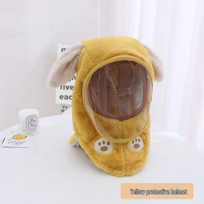 Children s Winter Windproof Hat with Scarf, Face Shield, Ear Covers & Plush Lining One Size