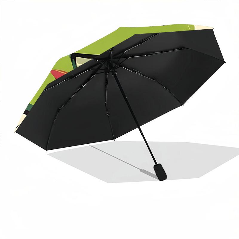 1pc Angry Cat Adventure Auto Open/close, 8-Rib Iron Frame, Compact Folding Cute Umbrella All-Season Portable Umbrella for Travel 029