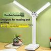 Foldable dual head LED eye protection study desk lamp