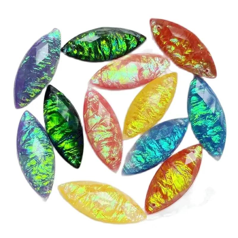 12 pieces of shiny Crystal AB Rhinestone DIY clothing jewelry wedding decoration Aboriginal Earrings decoration