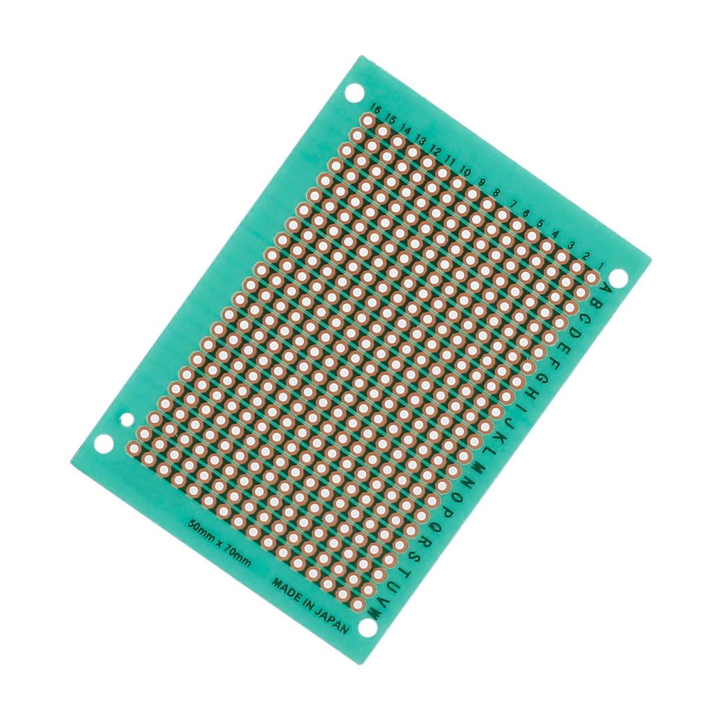 10-Pieces 50mm x 70mm Copper Strip PCB Board, 368 Holes Perfboard, Universal Stripboard Printed Circuit Board for Soldering Prototyping Testing