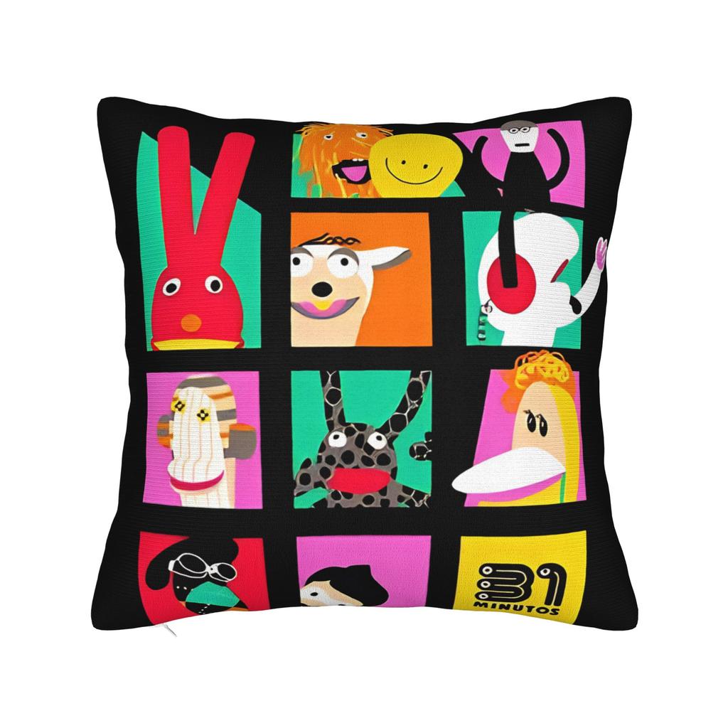 Minutos Chilean Cartoon Square Pillowcases Sofa Christmas Xmas Cushion Cover Cool Home Decoration Throw Pillow Case