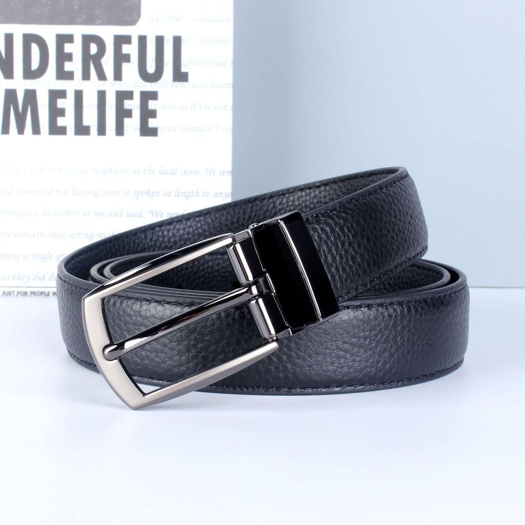 Herren Gürtel aus echtem Leder mit Dornschließe - 3,0 cm breit, Oberleder Rindsleder, Vielseitig für Business & Freizeit