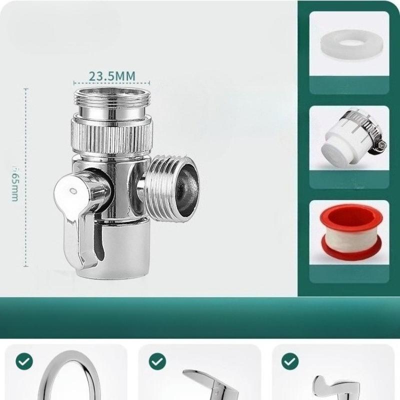 Faucet Adapter Kitchen Sink Diverter Water Tap Connector Toilet Kichen Accessories