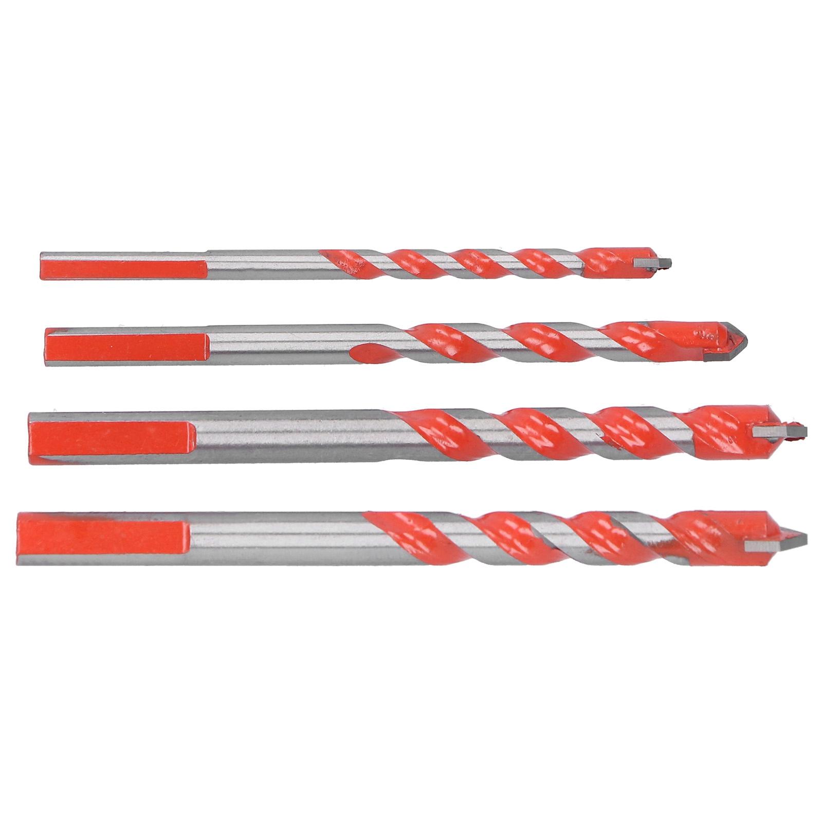 

4pcs MultiFunction Drill Bit Set 6mm 0.24in 8mm 0.31in 10mm 0.39in 12mm 0.47in Hole Opener Tool