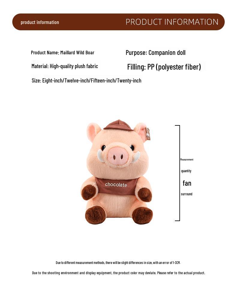 Adorable Wild Boar Plush Toy Pillow Gift for Kids and Girls